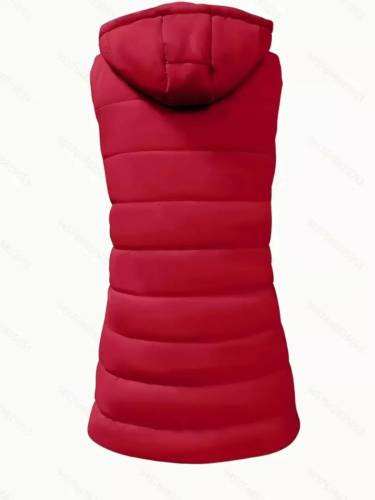 Zip Up Longline Hooded Puffer Vest Coat - Lilixa.store