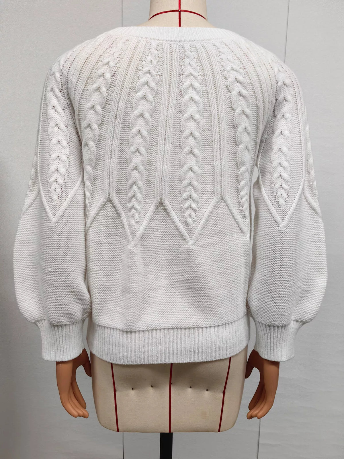 Cable-Knit Round Neck Sweater