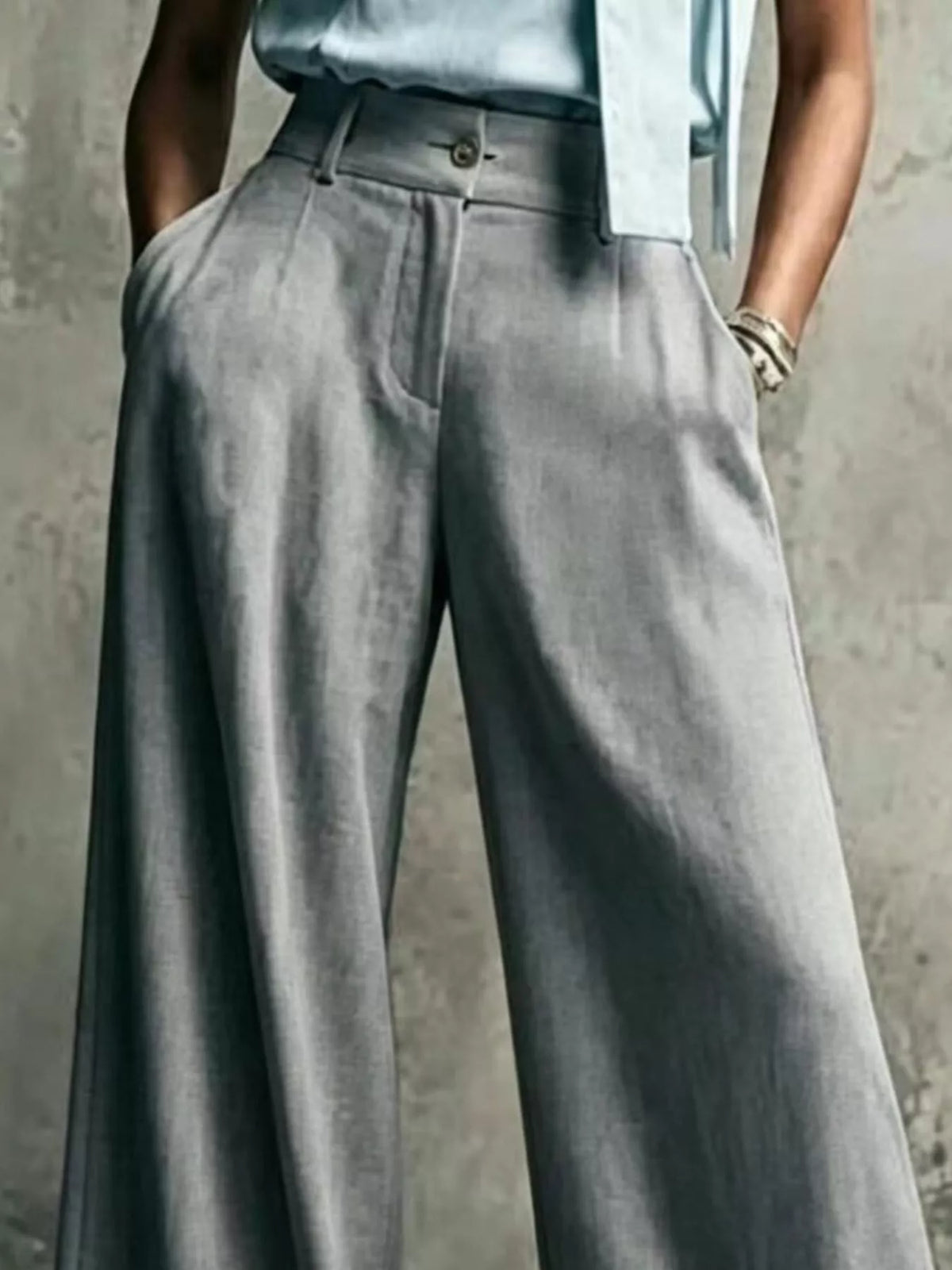 High-Waisted Wide-Leg Pants