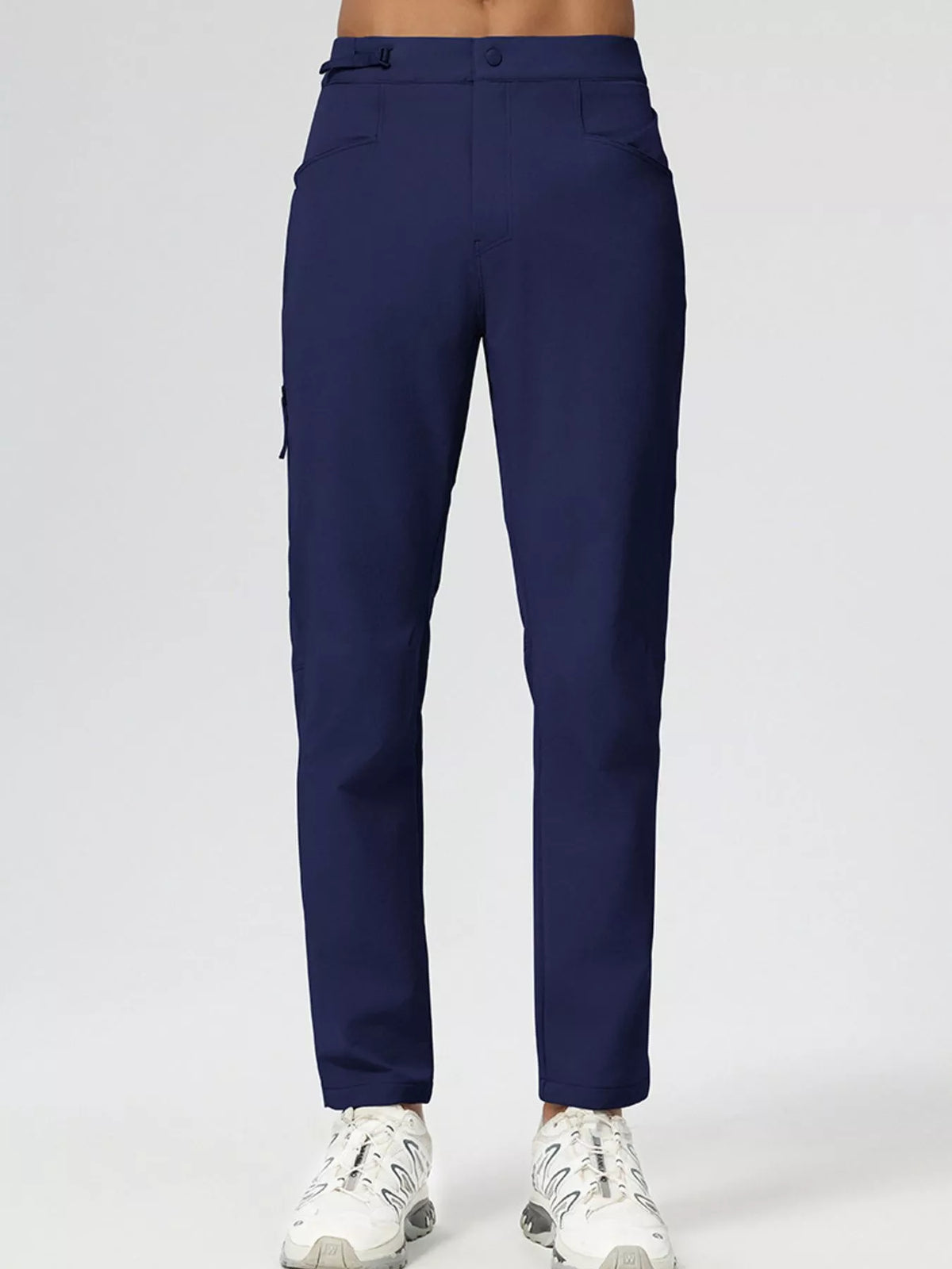 Men's Plus Size Slim-Fit Pants in Navy Blue