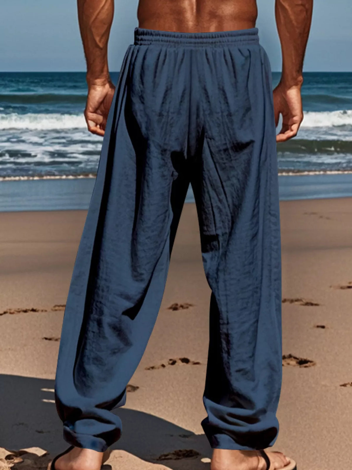 Men's Full Size Drawstring Wide Leg Pants Plus Size