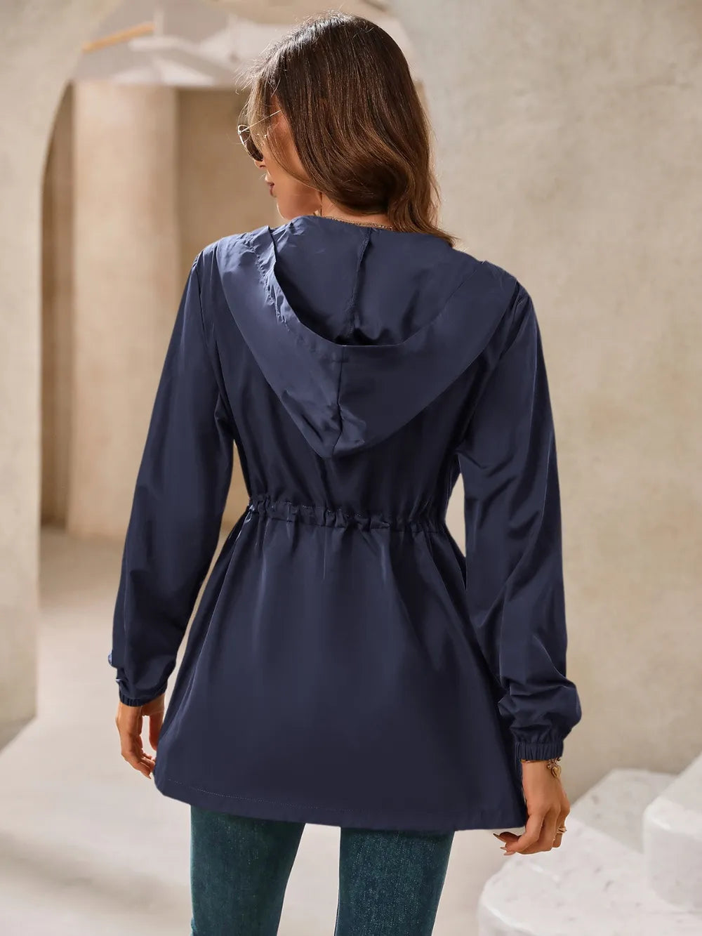 Ivy Lane Outdoor Waterproof Long Sleeve Hooded Windbreaker, view 17