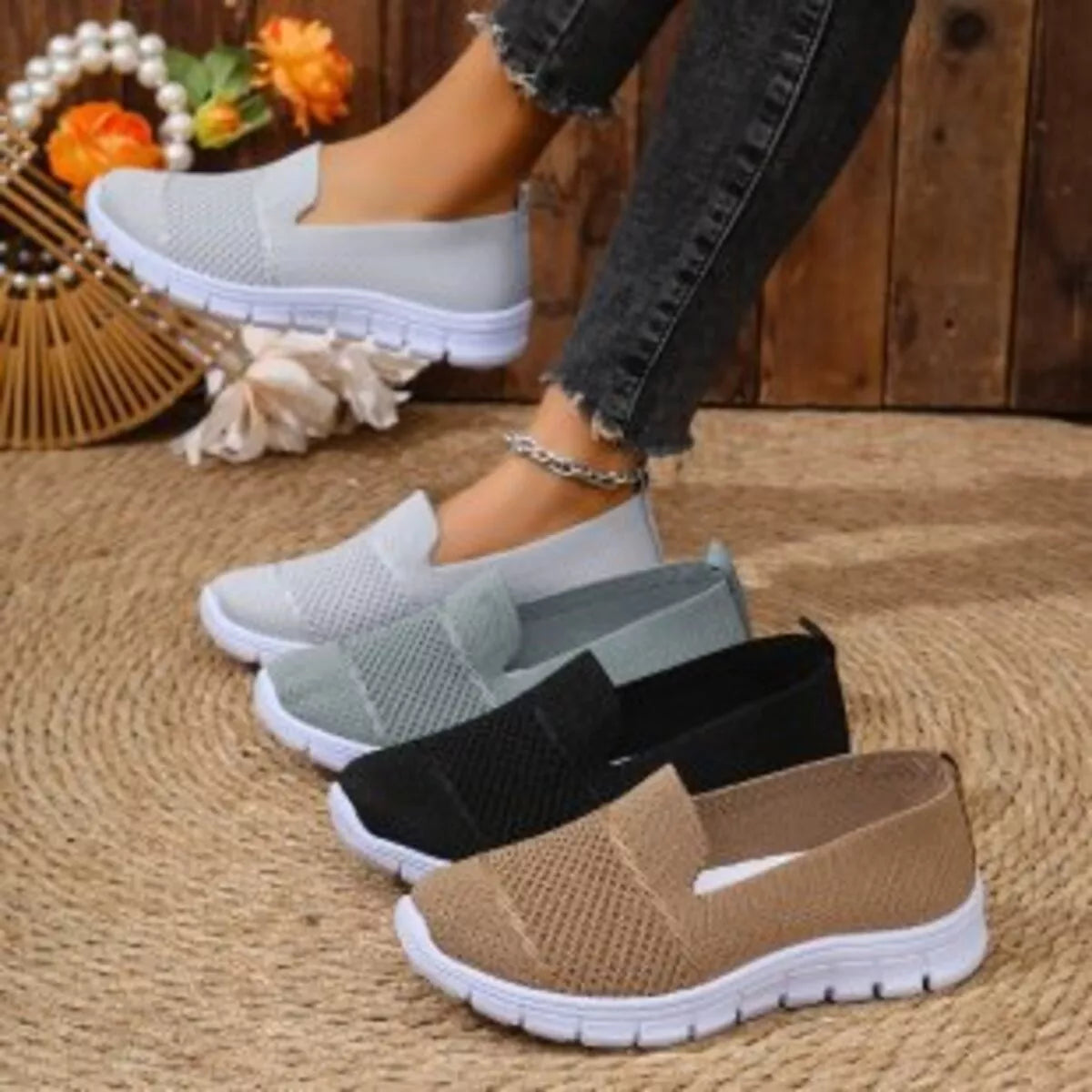 Round Toe Flats Slip-Ons - Lilixa.store