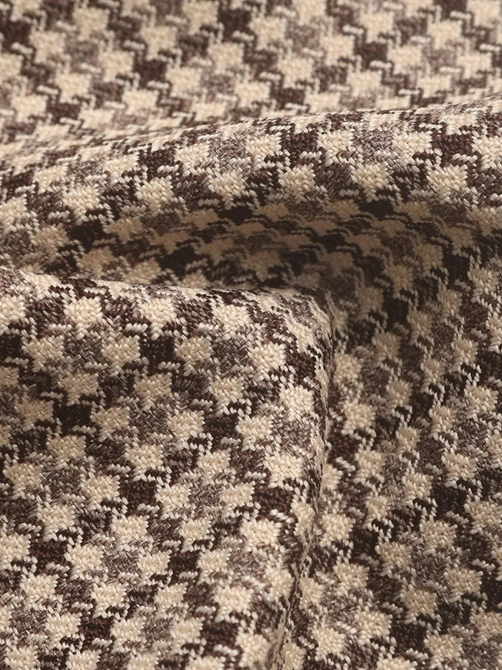 Perfee Plaid Lapel Collar Long Sleeve Blazer in Camel, view 5