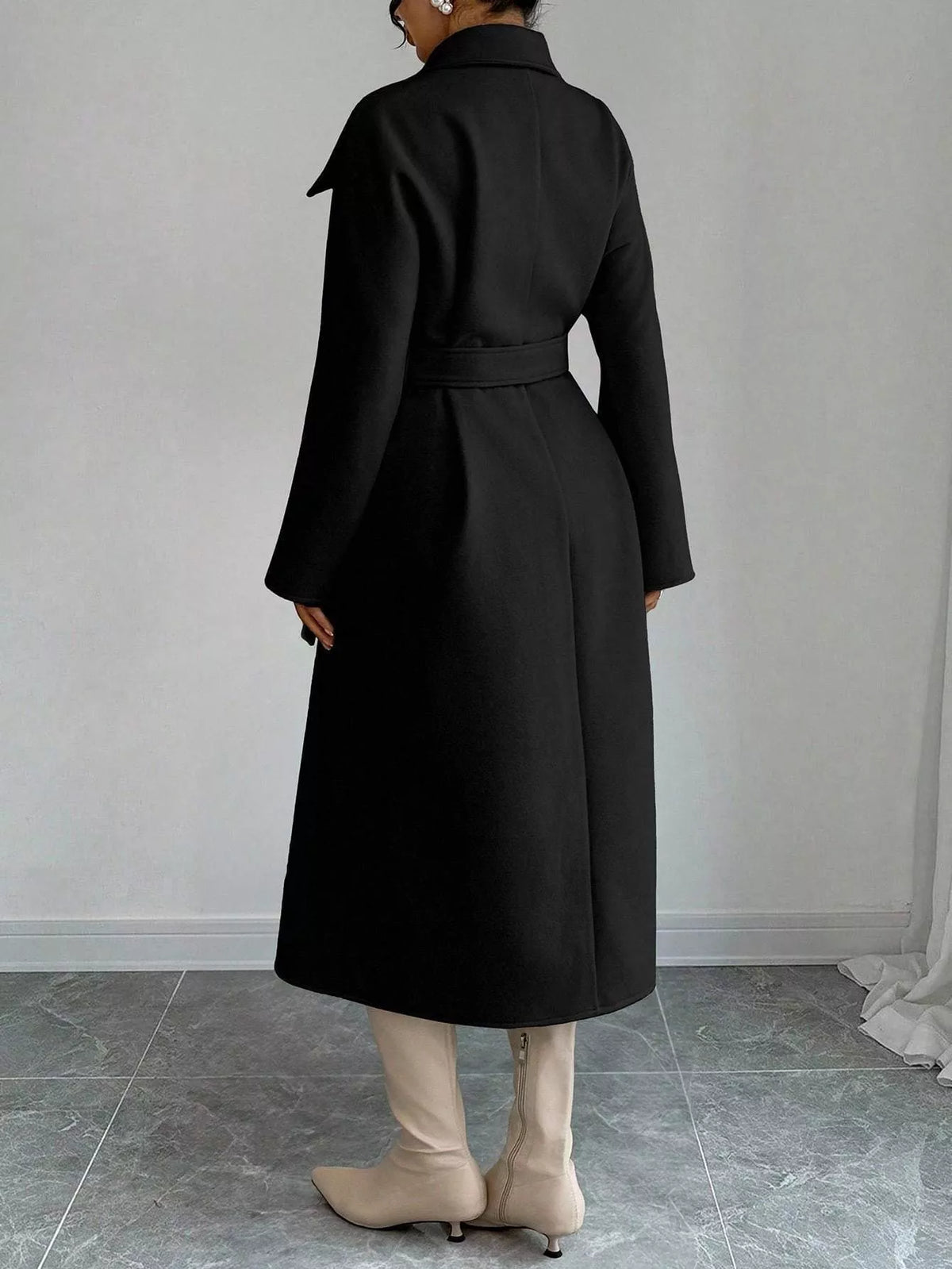 Double-Breasted Longline Coat