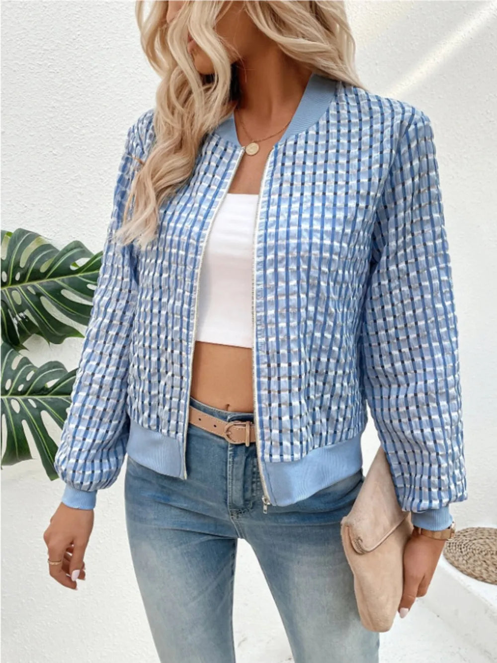 Zip Up Long Sleeve Jacket, view 9