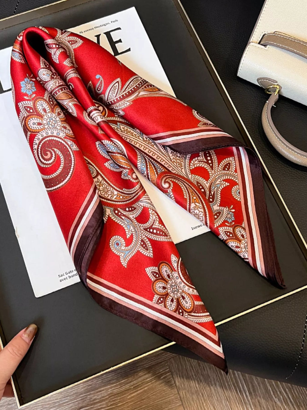 Vintage Paisley Silk Scarf - Lilixa.store