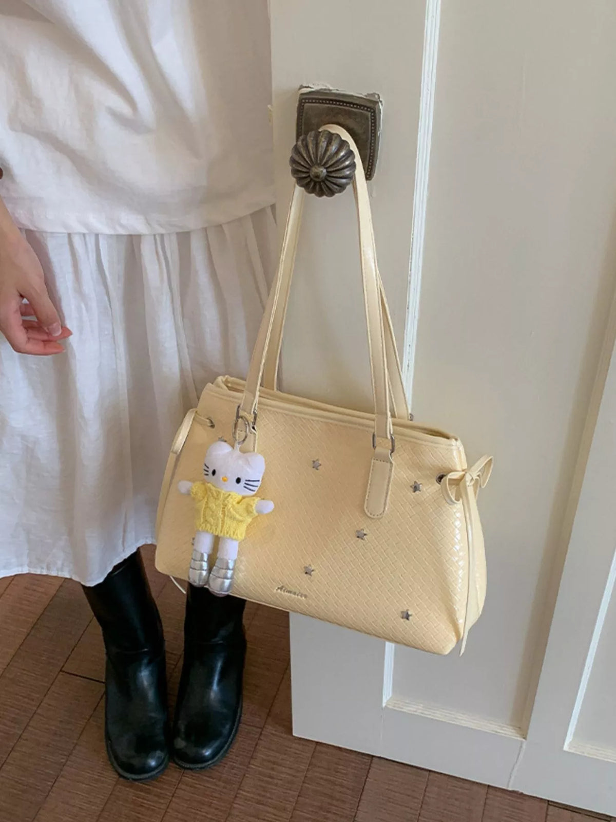 PU Leather Convertible Tote Bag - Lilixa.store