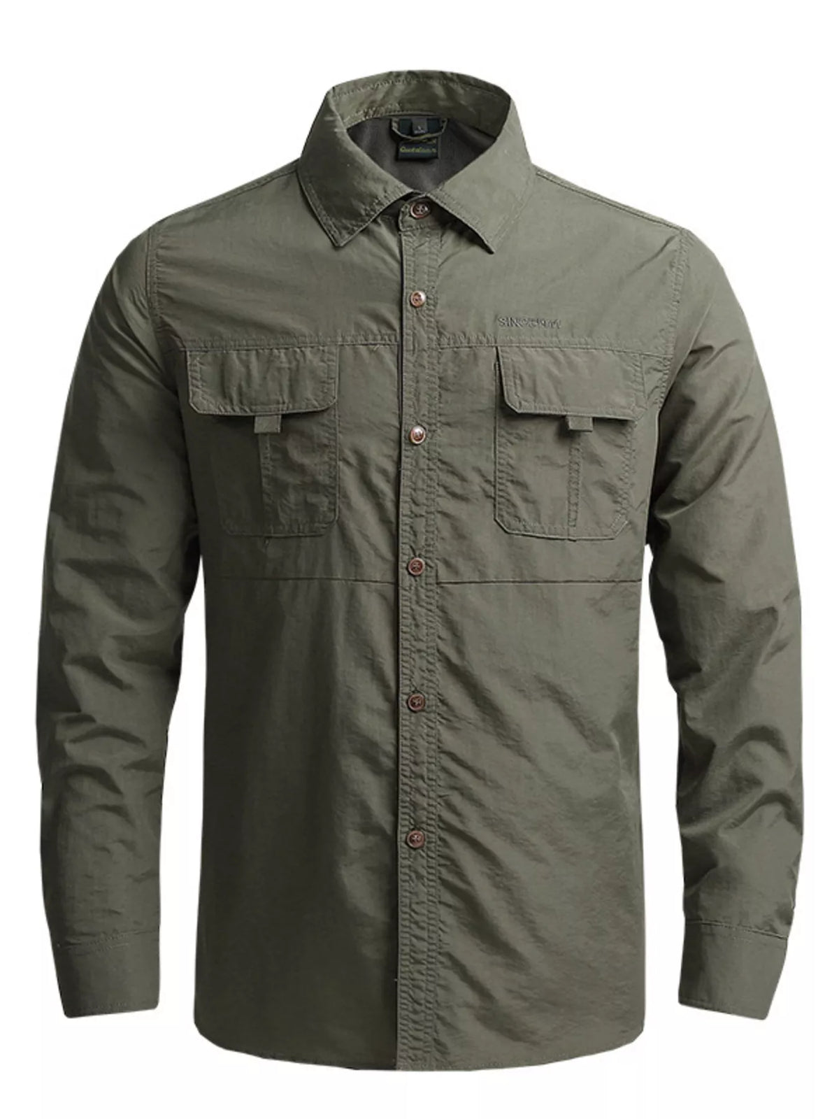 Men's Plus Size Long Sleeve Button-Down Shirt - Lilixa.store
