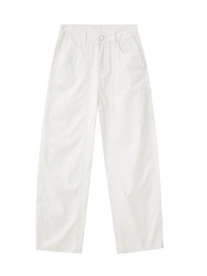 Men's Wide-Legged Casual Pants in White