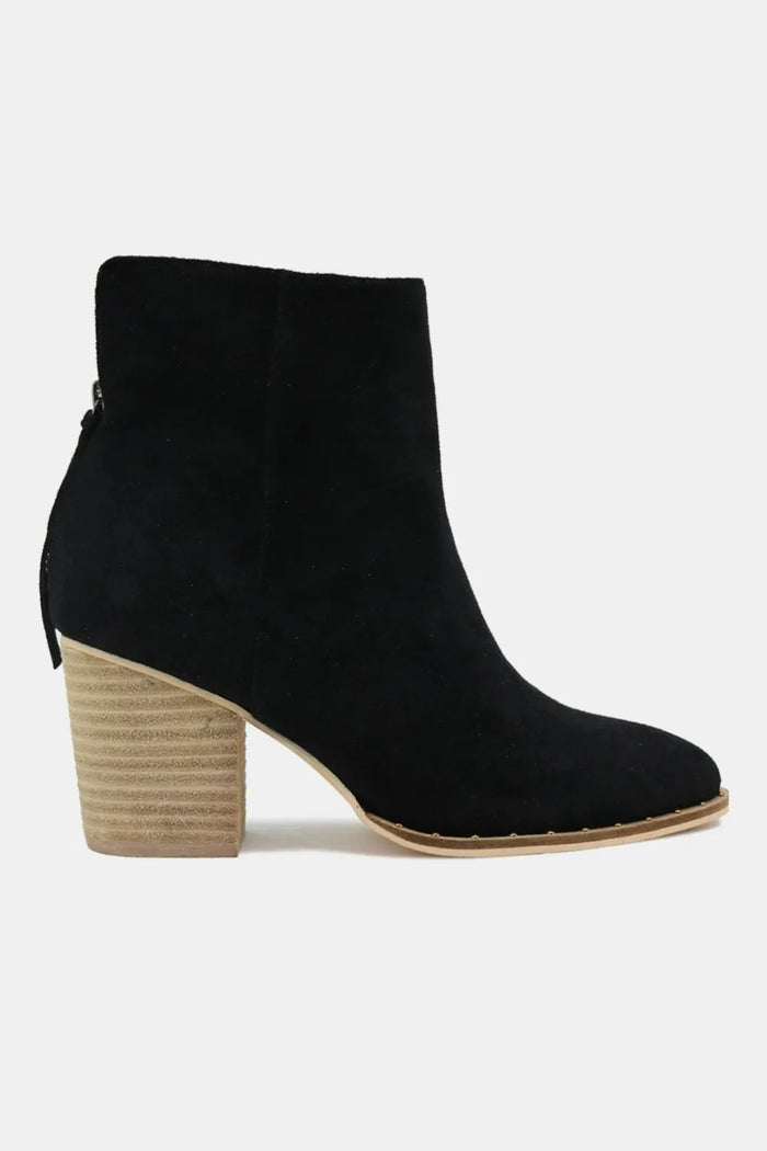 Beast Fashion Suede Point Toe Ankle Booties - Lilixa.store