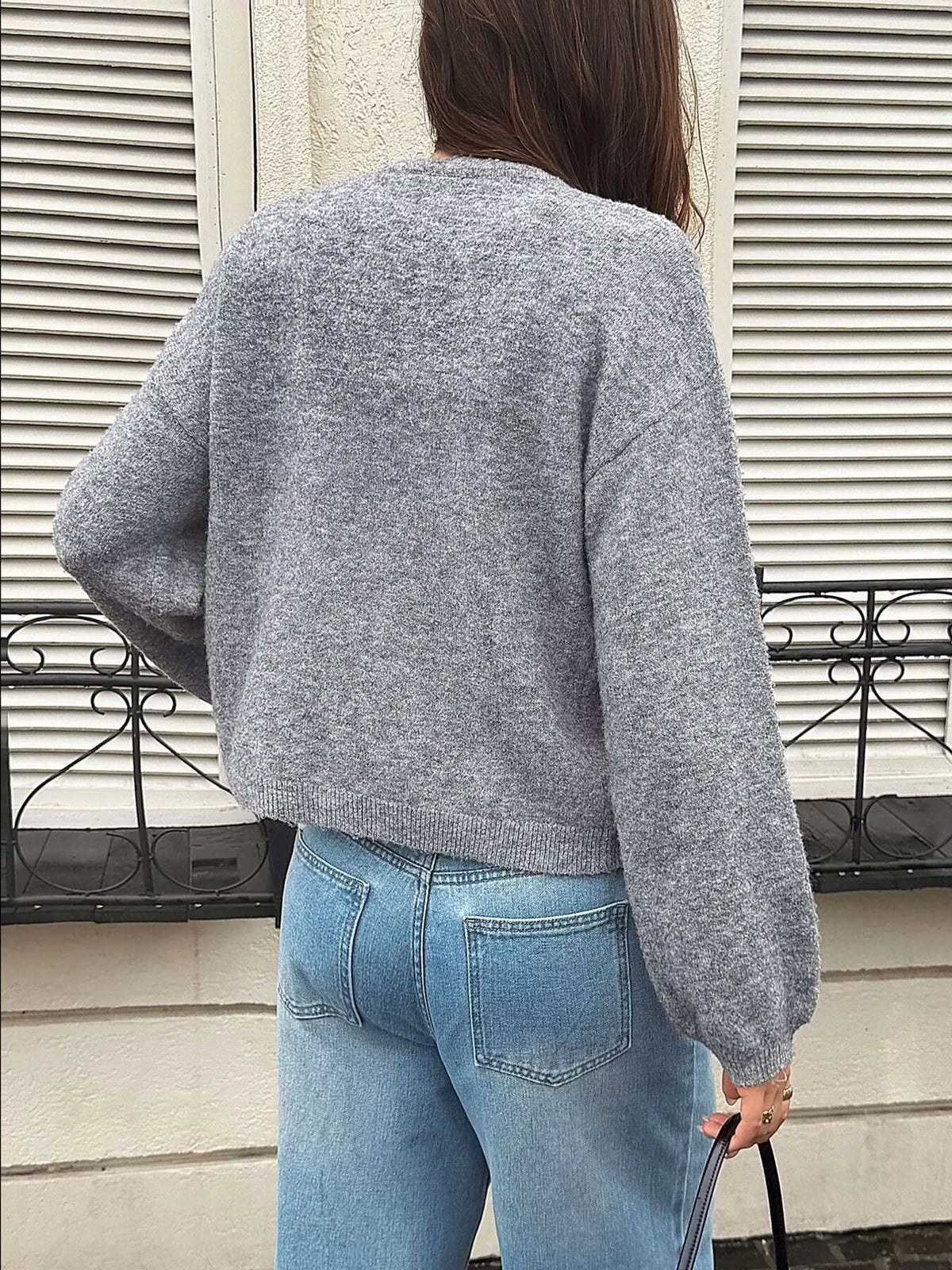 Tie Front Dropped Shoulder Cardigan - Lilixa.store