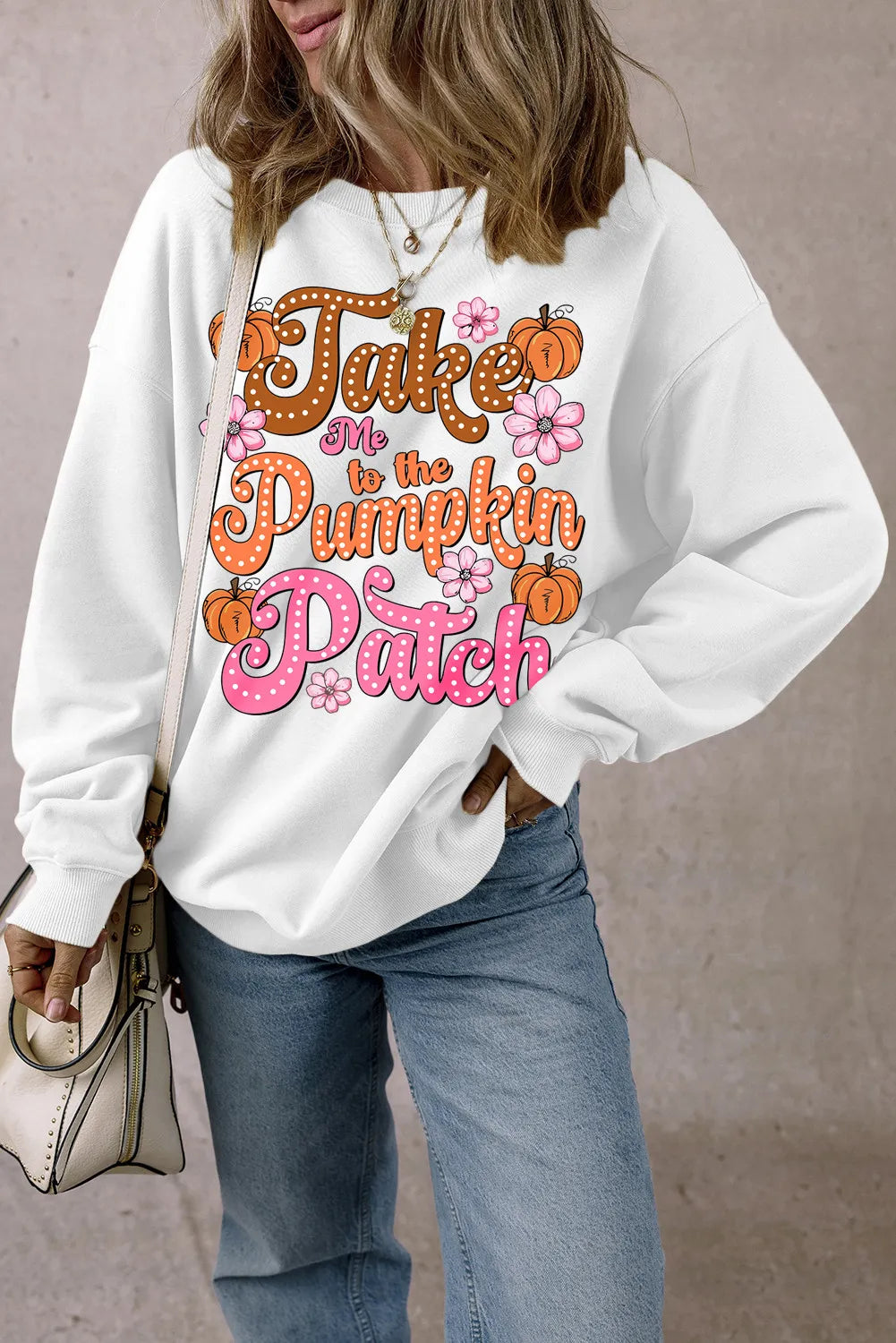 Letter Graphic Long Sleeve Sweatshirt - Lilixa.store