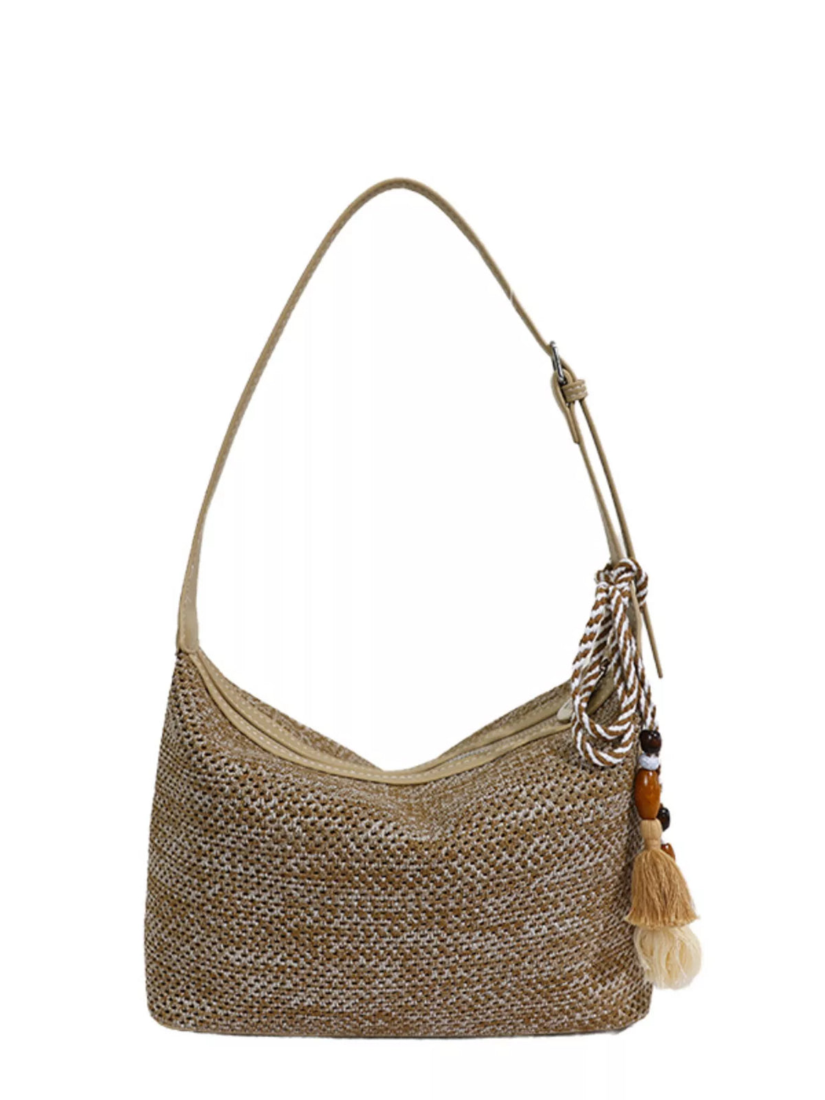 Woven Shoulder Bag with Tassel - Lilixa.store