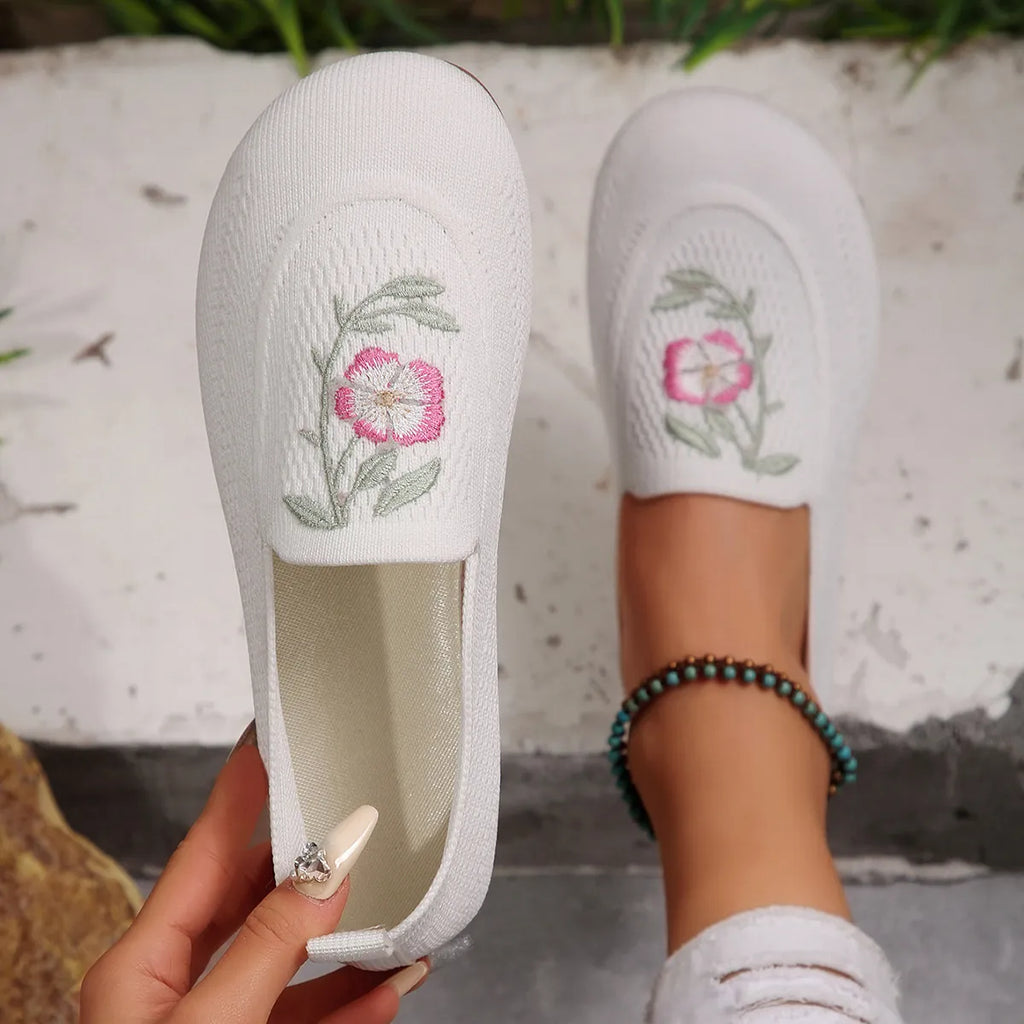 Embroidered Mesh Slip-Ons, view 13