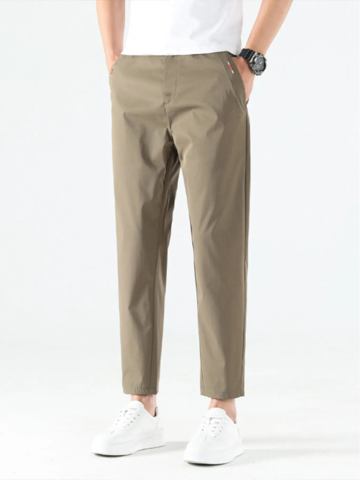 Men's Straight Leg Casual Pants in Khaki
