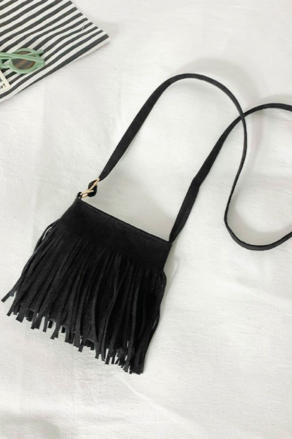 Adored PU Leather Crossbody Bag with Fringe - Lilixa.store