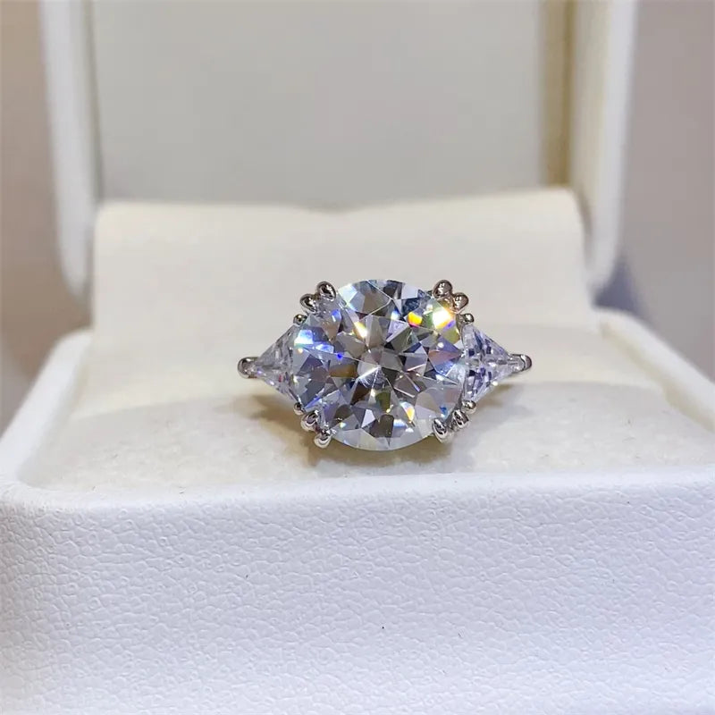 5 Carat Moissanite 925 Sterling Silver Ring, view 4