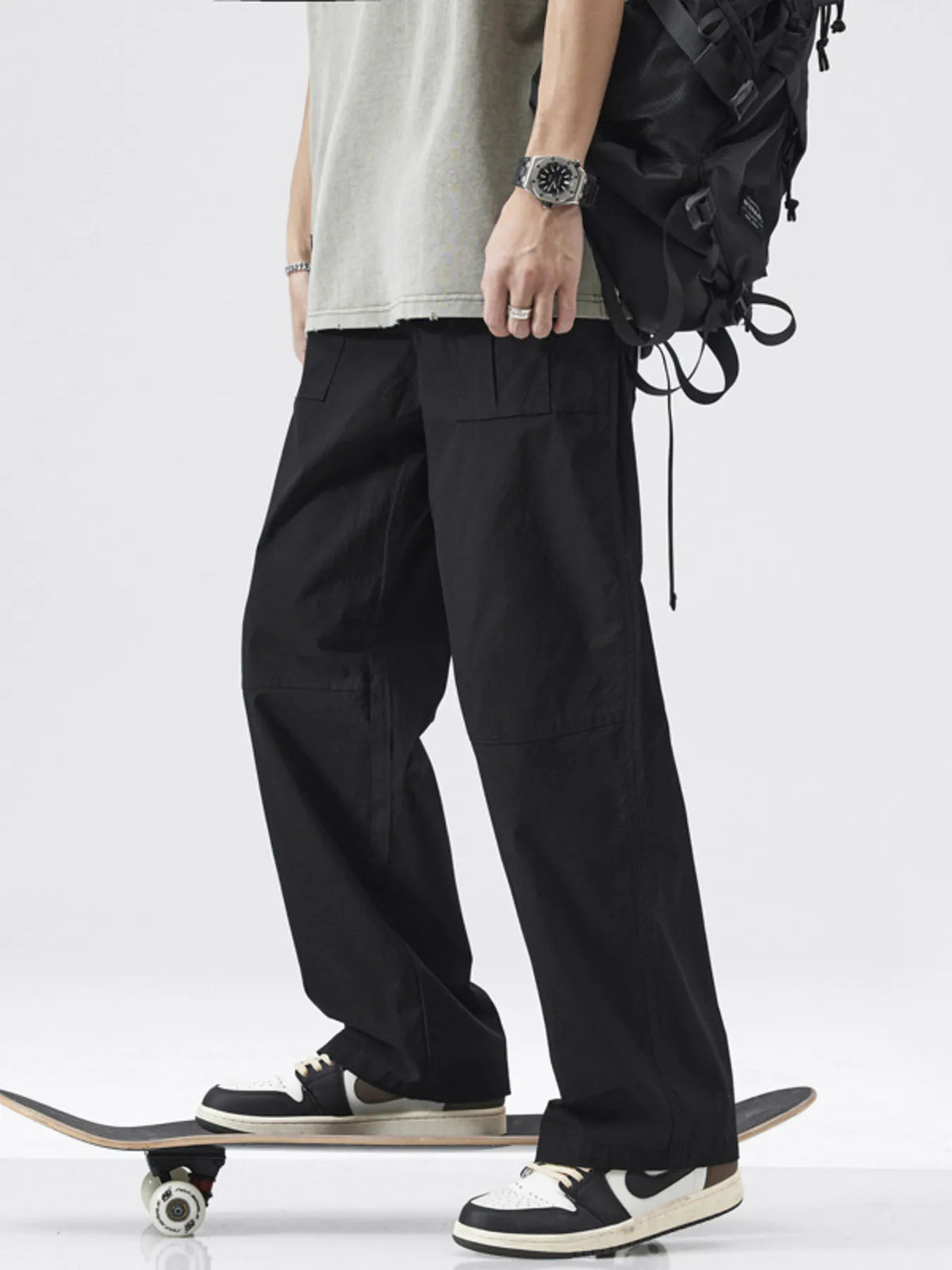 Men's Full Size Relaxed Fit Cargo Pants Plus Size, view 2