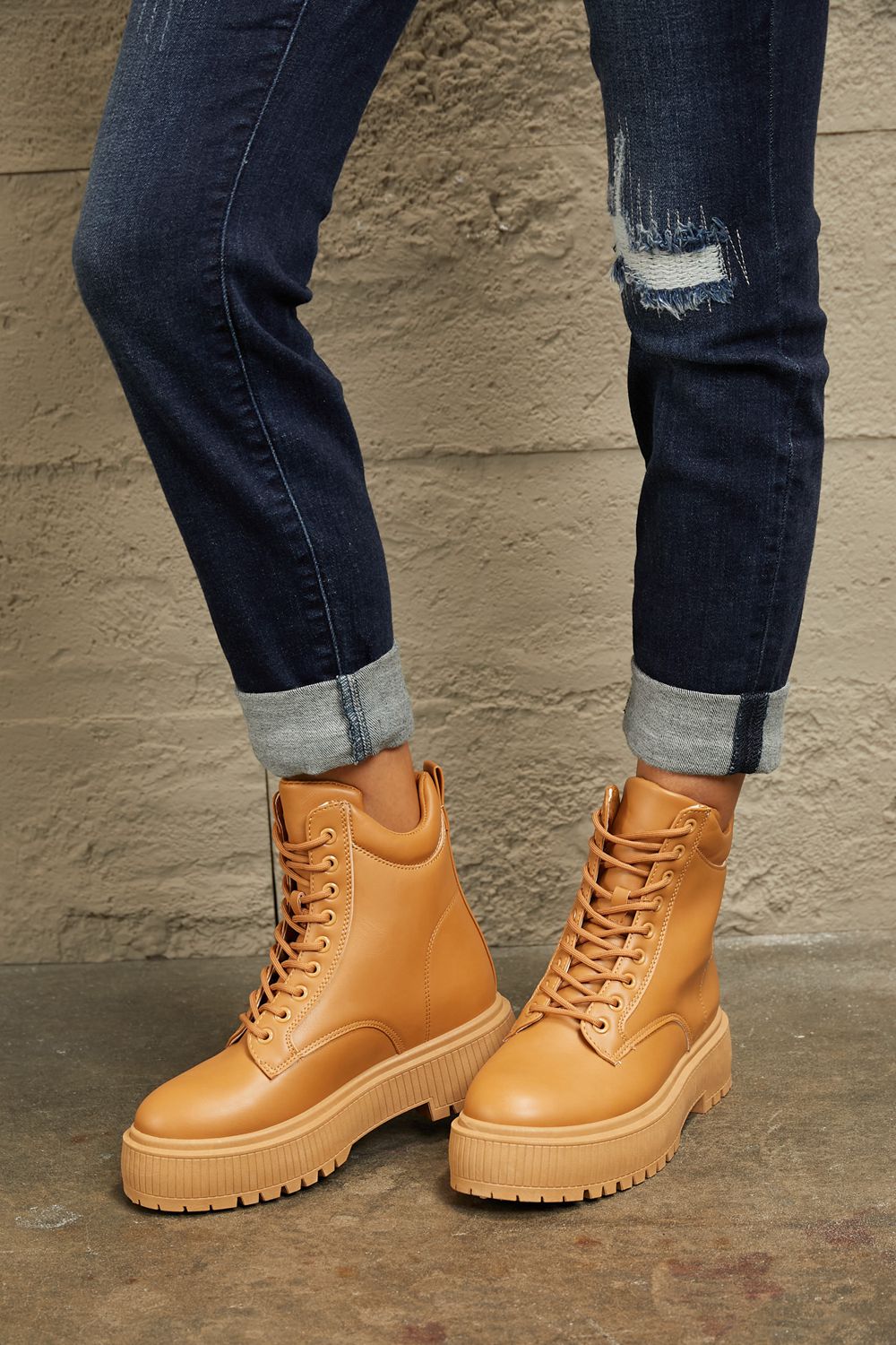 East Lion Corp Platform Combat Boots - Lilixa.store