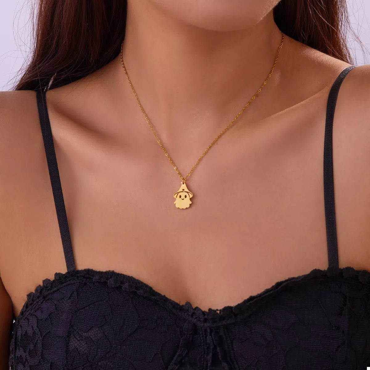 Halloween Ghost Pendant Necklace - Lilixa.store