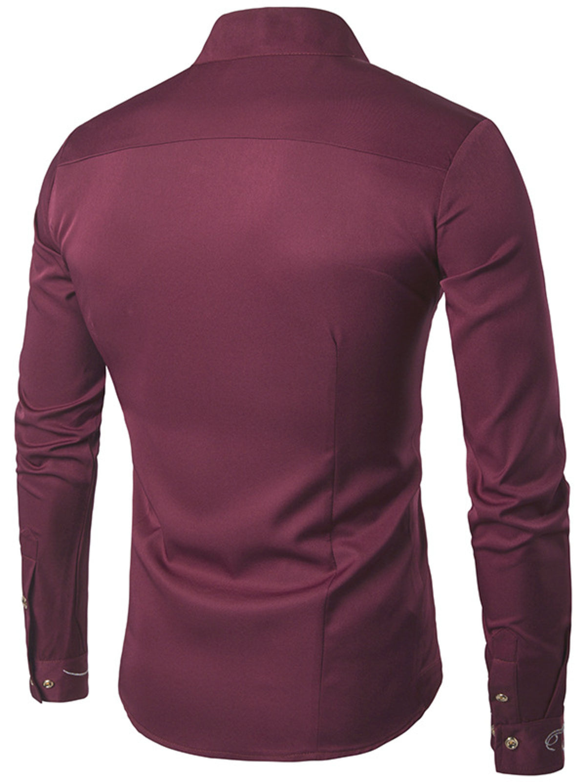 Men's Asymmetric Button-Down Slim Fit Shirt - Lilixa.store