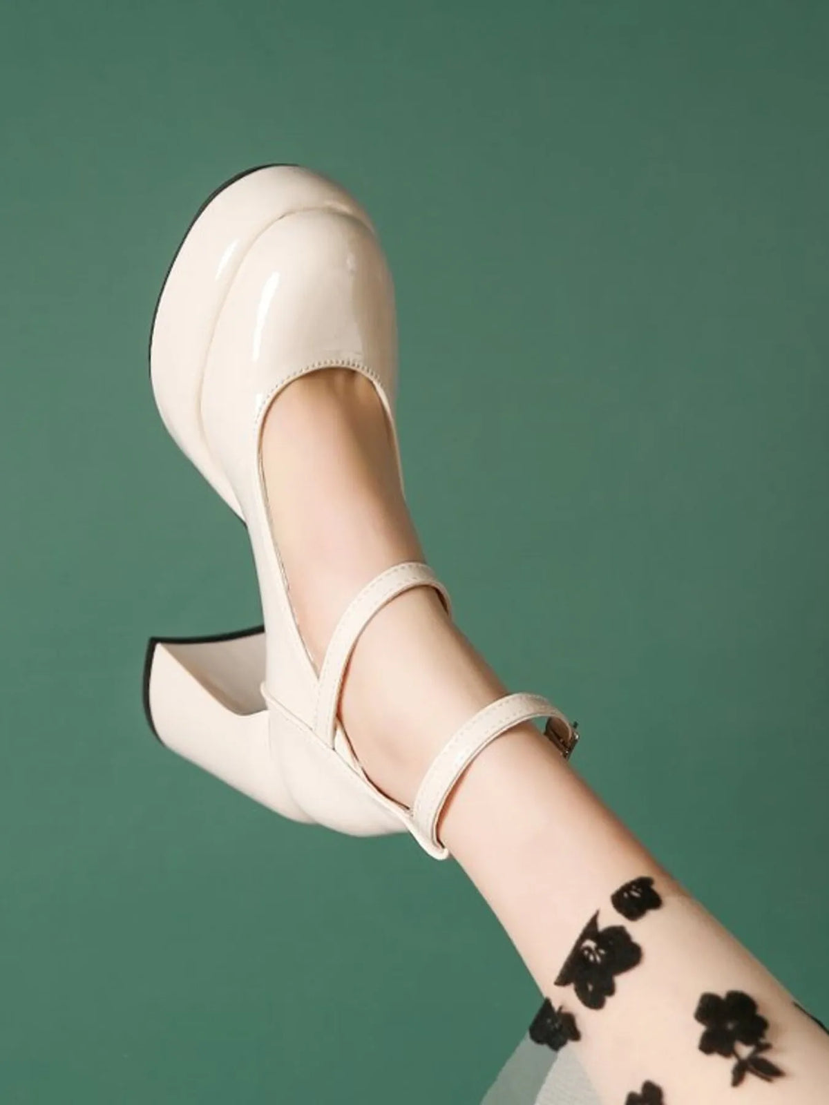 Patent Leather Mary Jane Platform Pumps - Lilixa.store