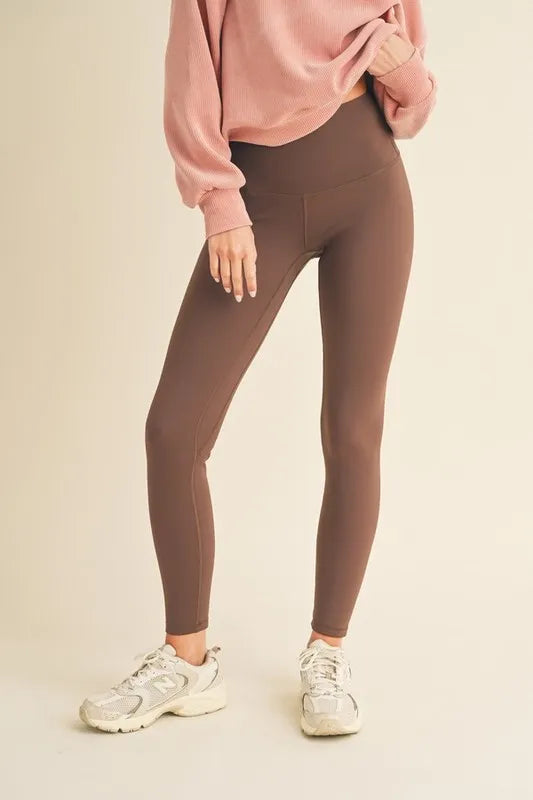 Yelete Full Size Fleece Lined High Waisted Leggings - Lilixa.store