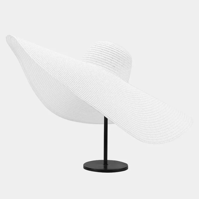 Oversized Wide Brim Straw Sun Hat - Lilixa.store