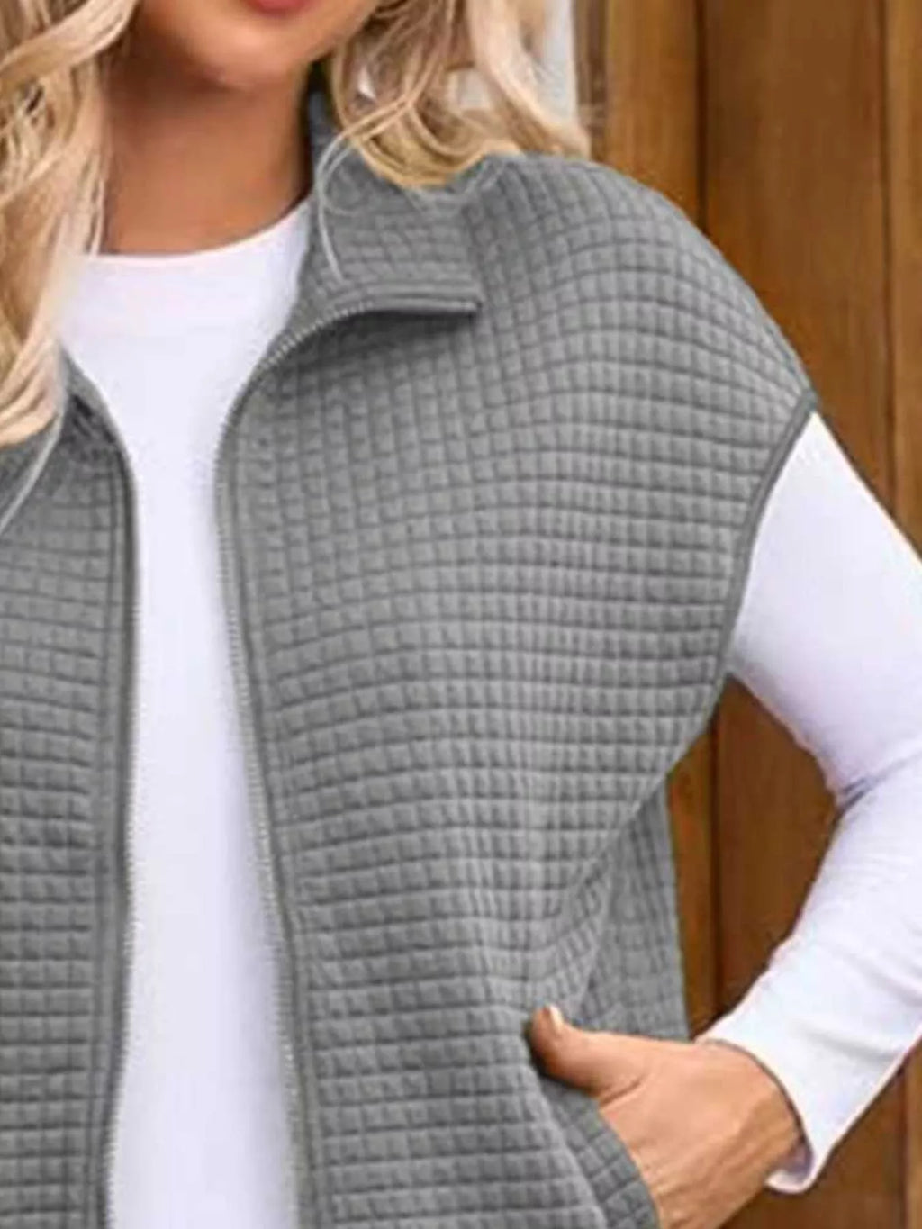 Zip-Up Vest Coat - Lilixa.store