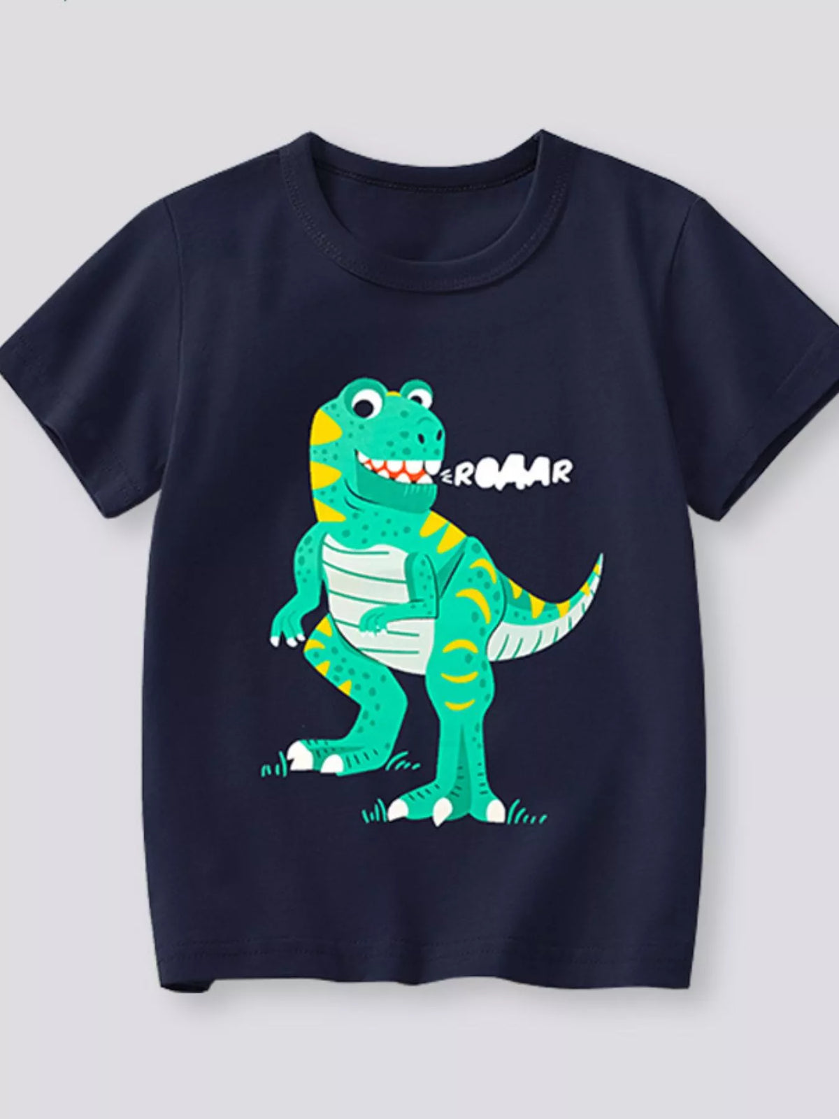 Children's Dinosaur Graphic Round Neck T-Shirt - Lilixa.store