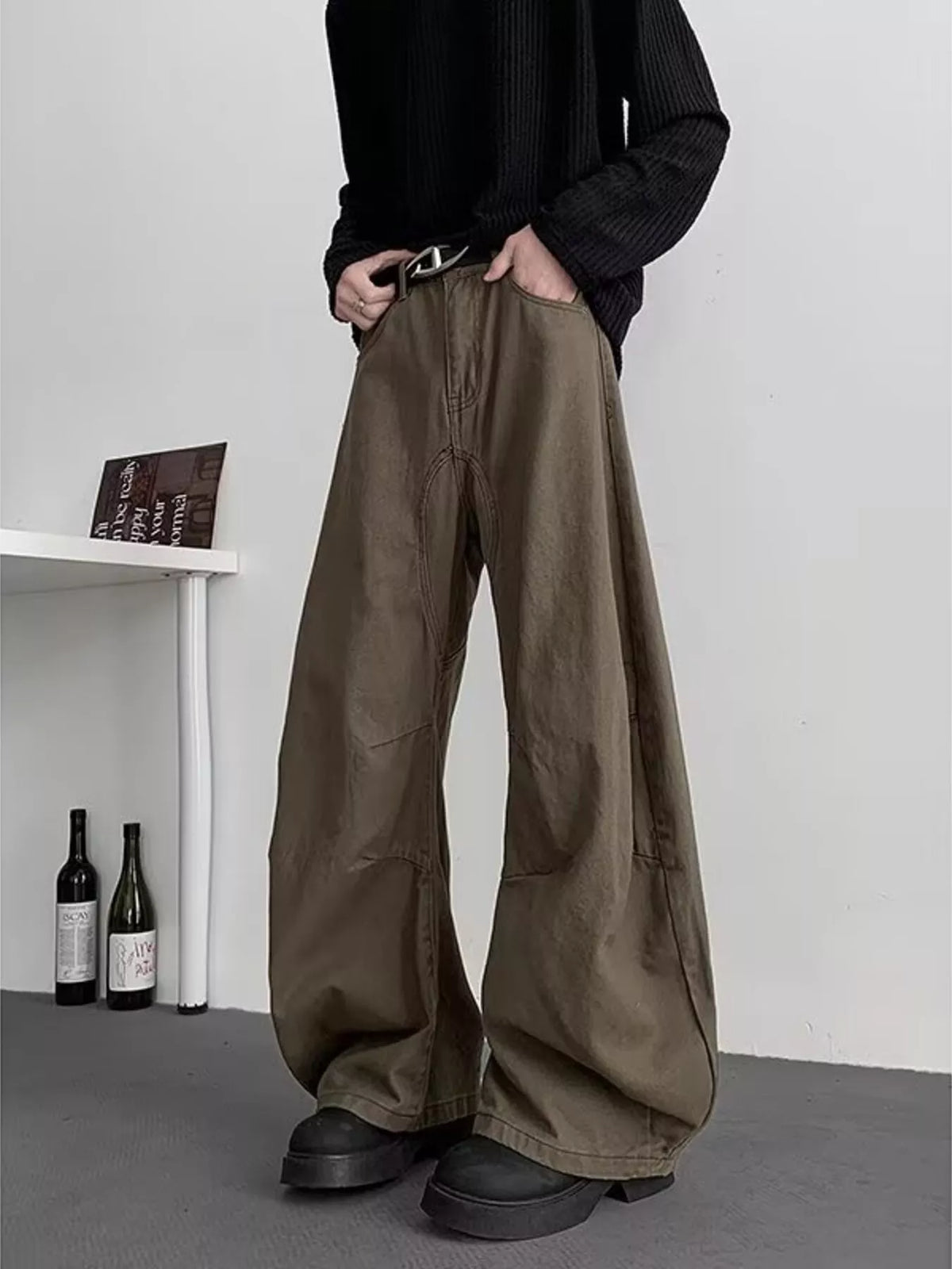 Men's Wide Leg Casual Pants, view 2
