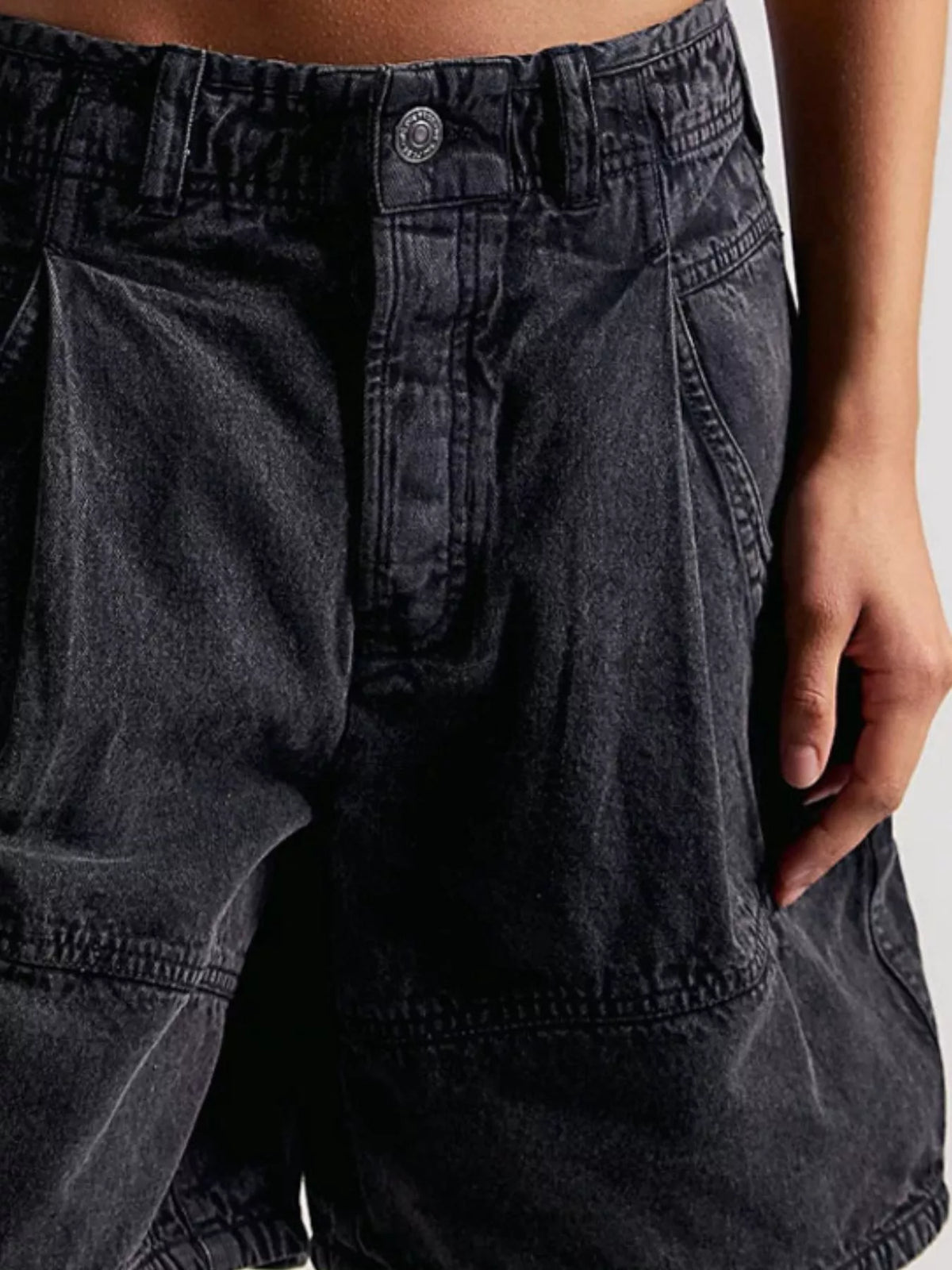 High-Waisted Denim Shorts - Lilixa.store