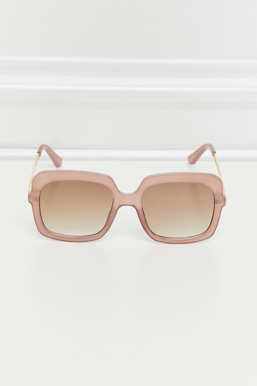 Square Metal-Plastic Hybrid Temple Sunglasses - Lilixa.store