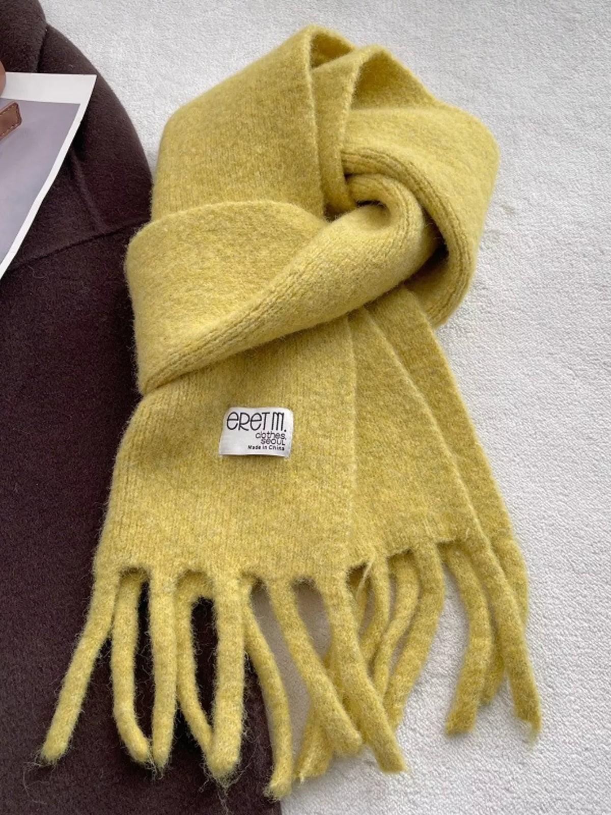 Fringe Solid Color Scarf - Lilixa.store