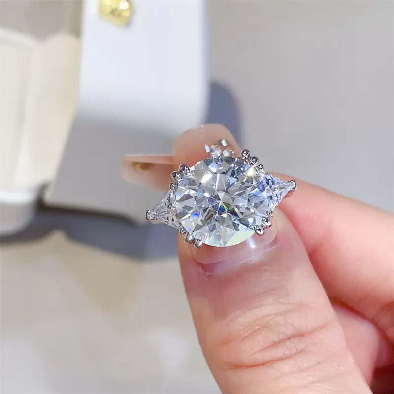 5 Carat Moissanite 925 Sterling Silver Ring, view 2
