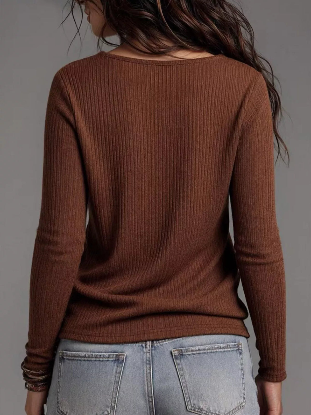 Ribbed Cowl Neck Knit Top - Lilixa.store