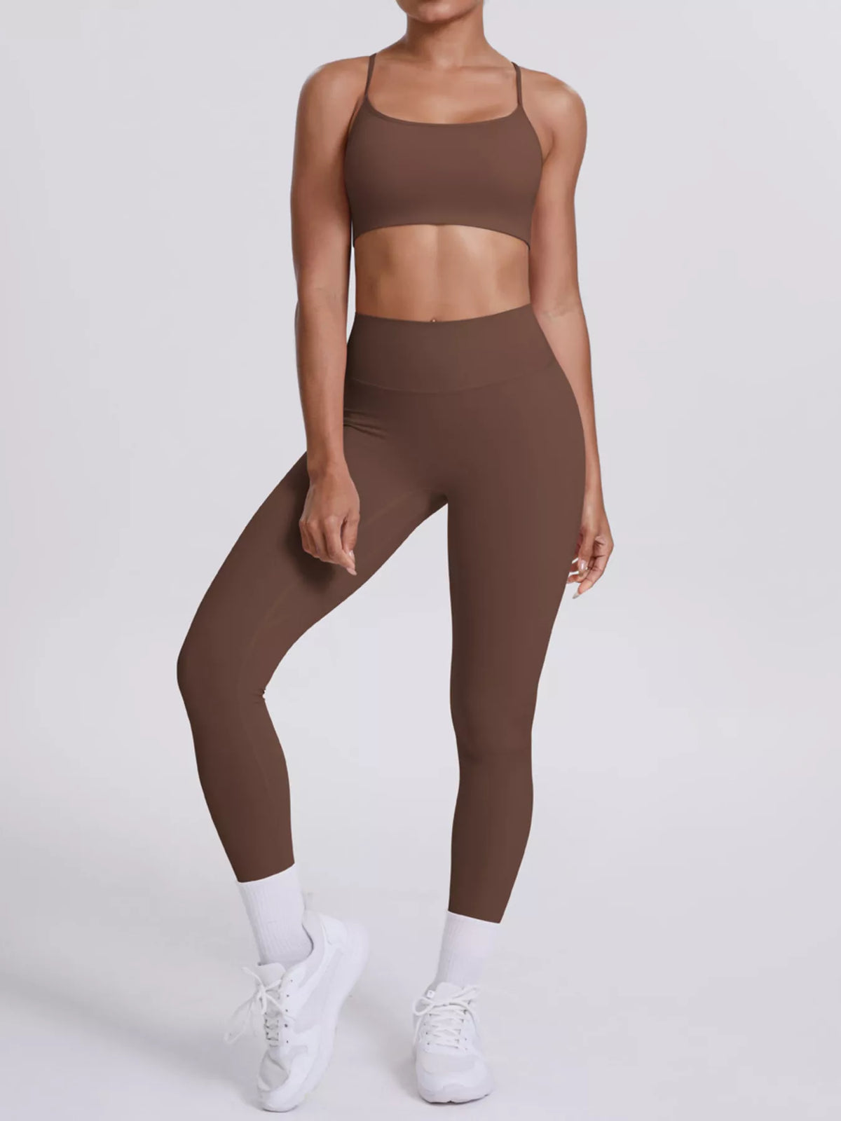Criss-Cross Back Cami and Leggings Active Set - Lilixa.store