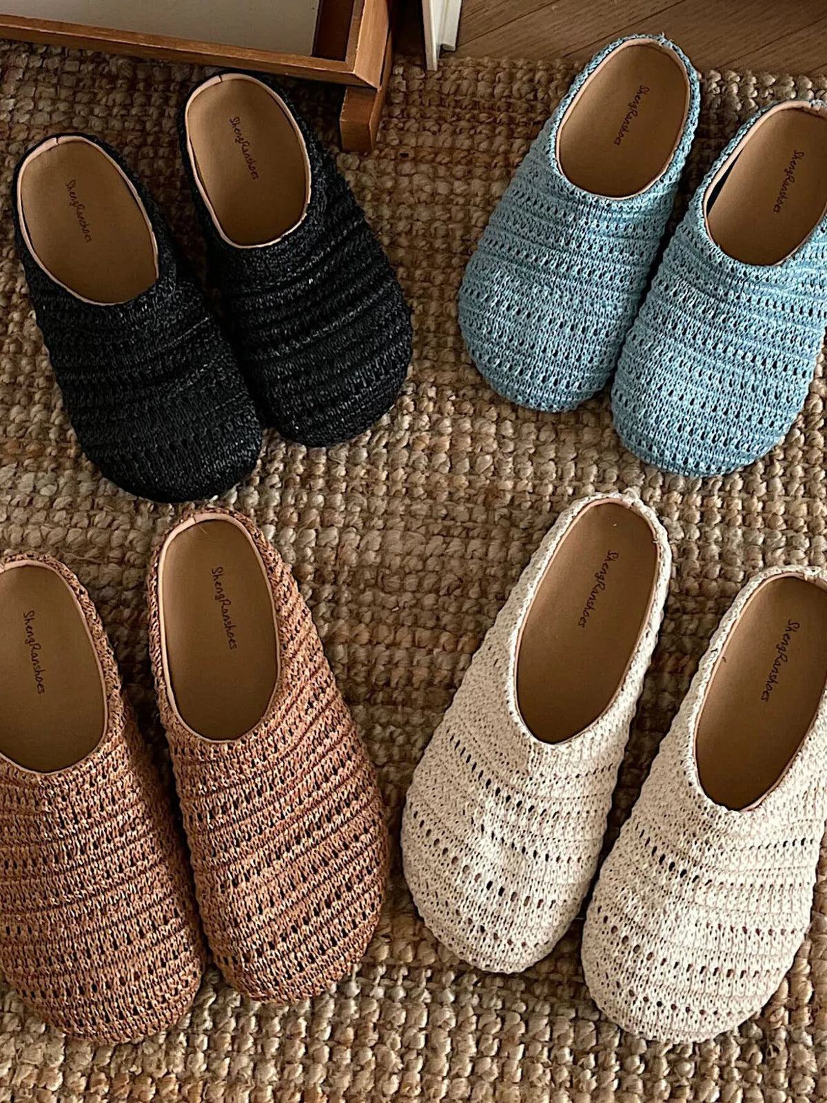 Knitted Round Toe Slip-Ons, view 2