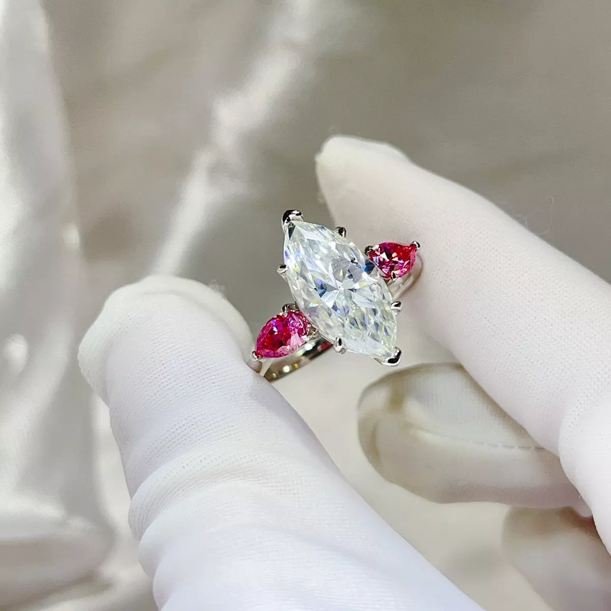 6 Carat 925 Sterling Silver Moissanite Ring