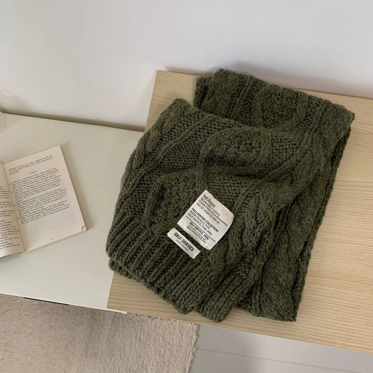 Chunky Cable Knit Scarf - Lilixa.store