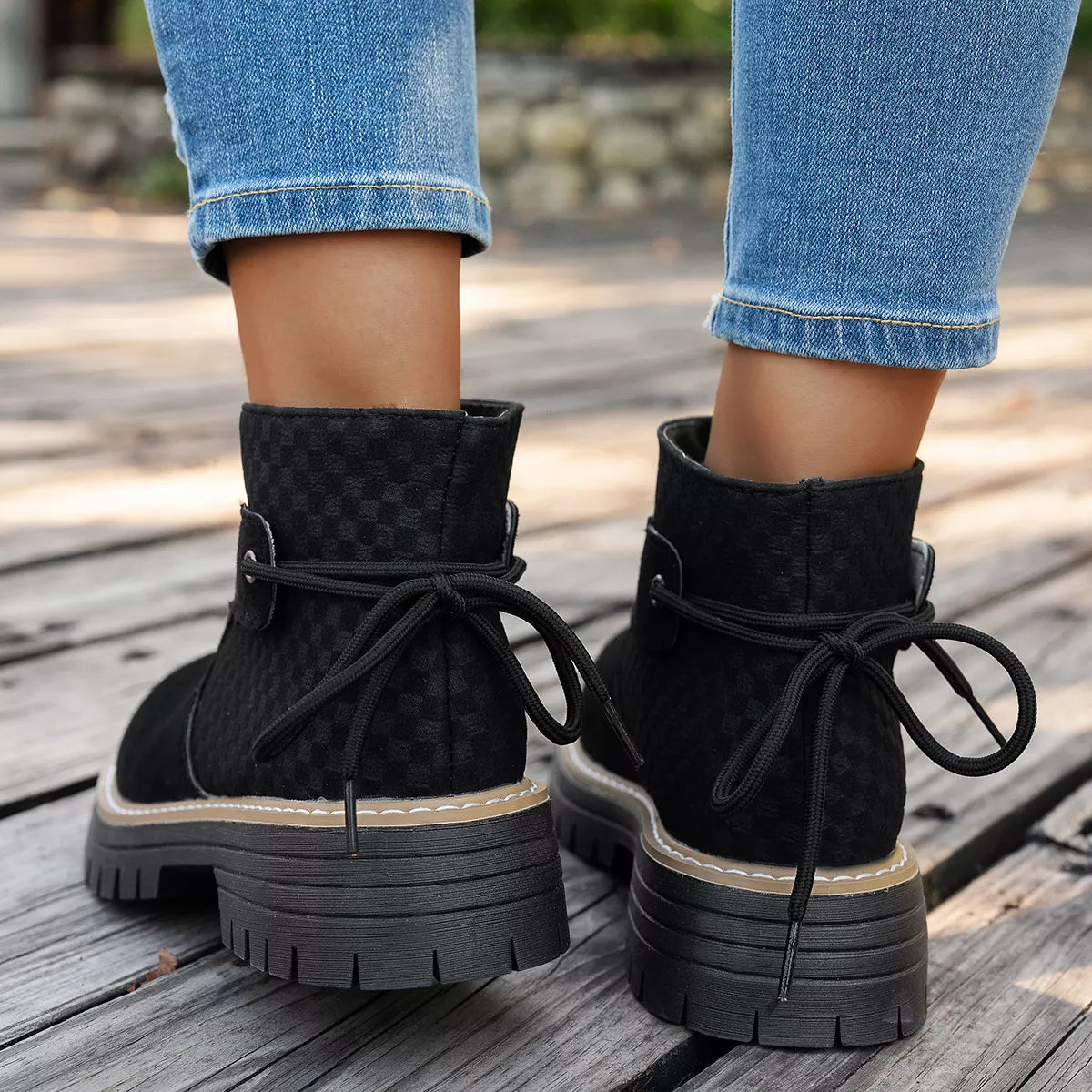 Block Heel Ankle Boots - Lilixa.store