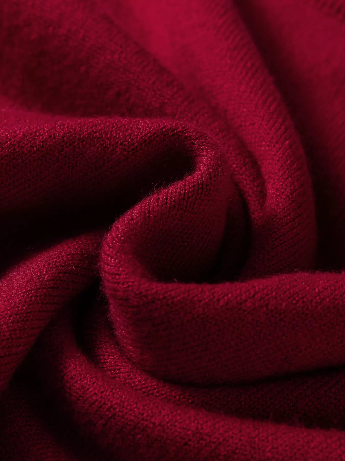 Solid Color Crew Neck Knit Cap Sleeve Sweater in Burgundy, view 8