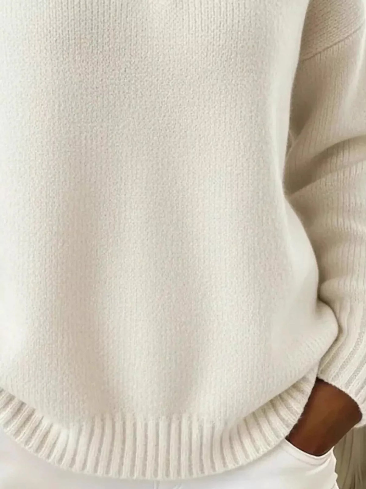 Full Size Button Detail Dropped Shoulder Sweater Plus Size