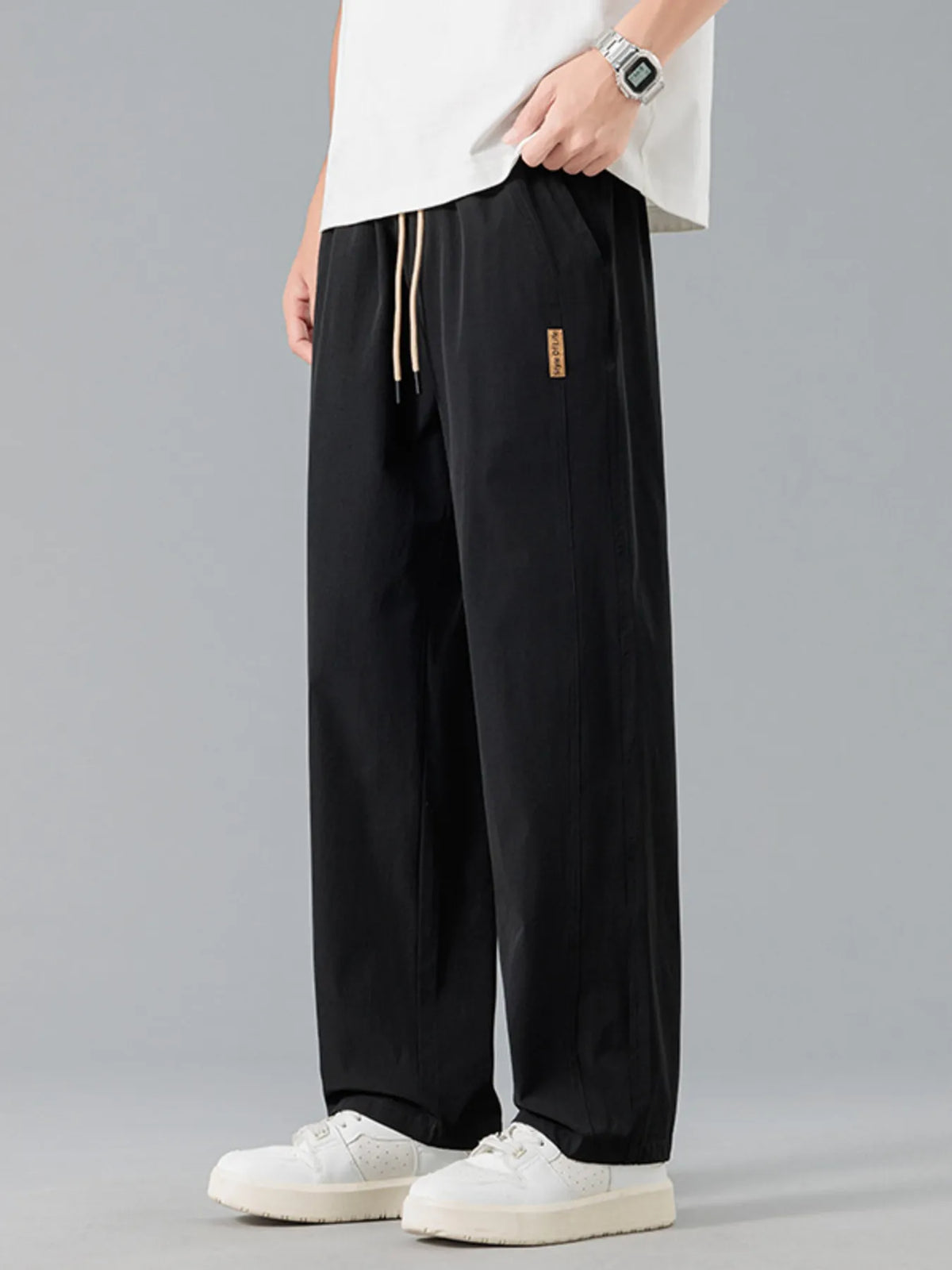 Men's Plus Size Loose Fit Drawstring Casual Pants - Lilixa.store