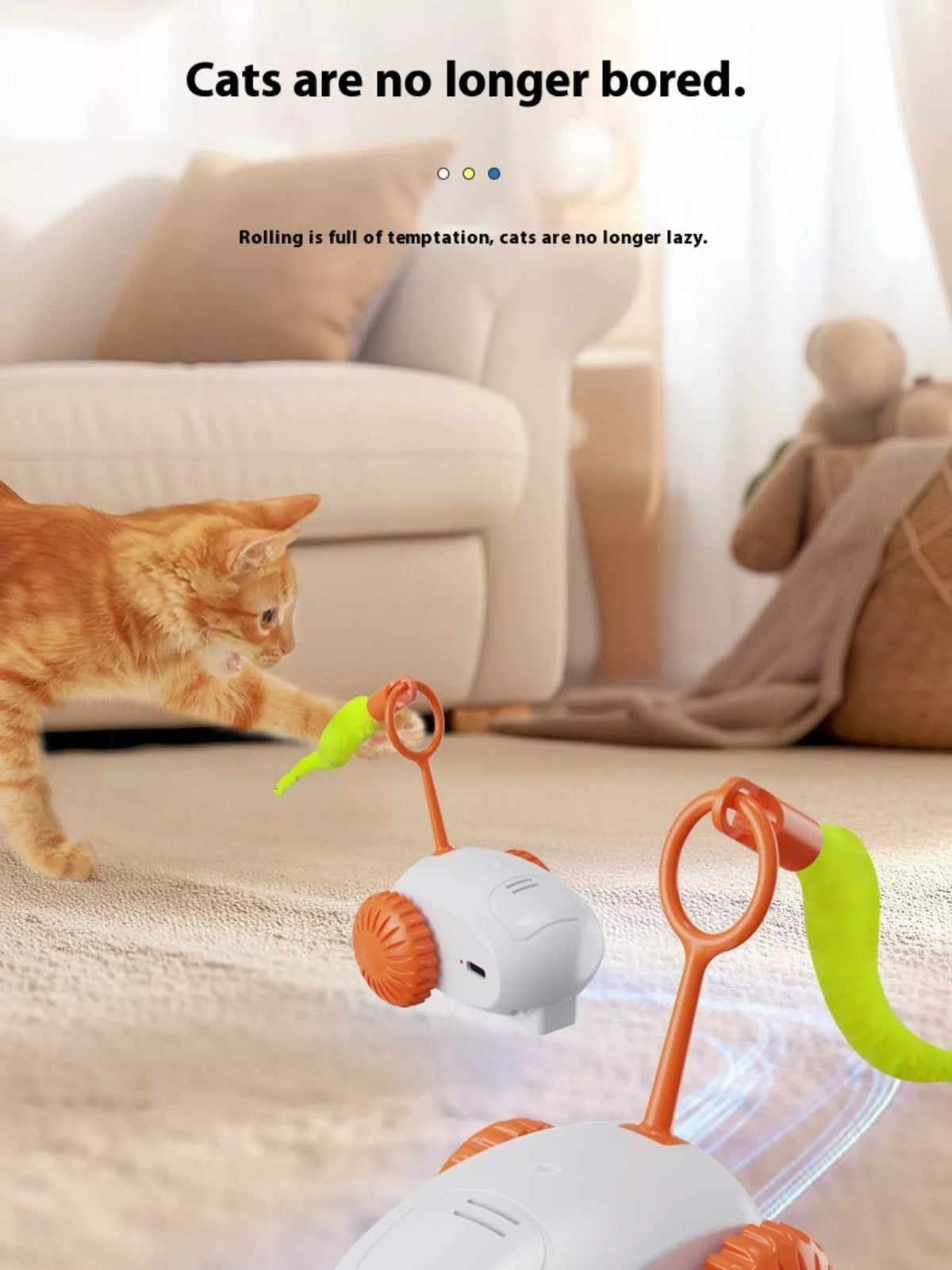Interactive Self-Rotating Pet Teaser Toy - Lilixa.store
