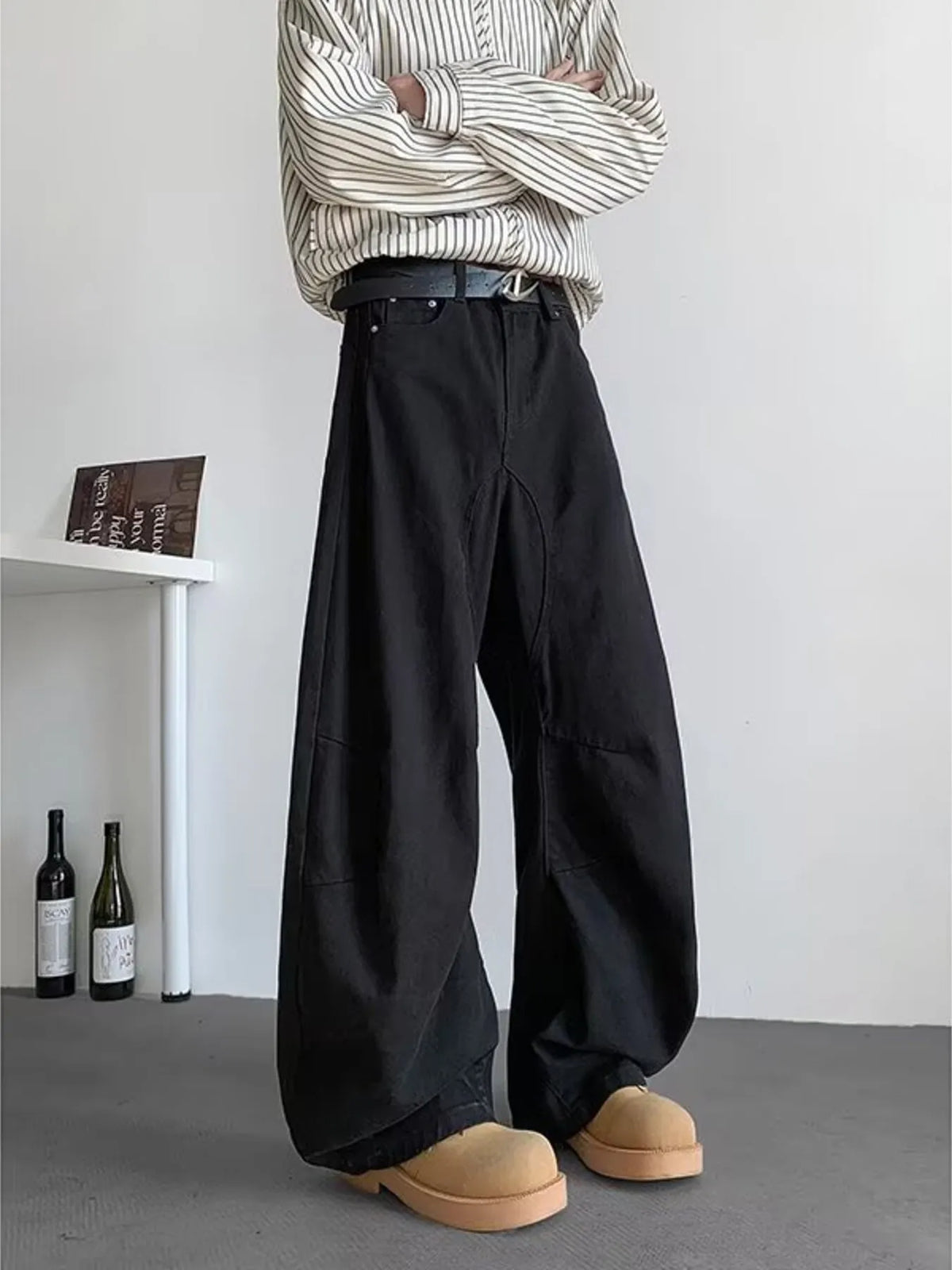 Men's Wide Leg Casual Pants, view 4