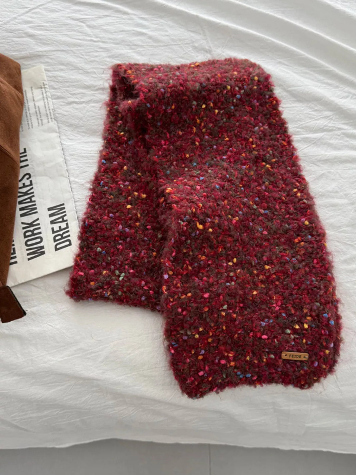 Cozy Knitted Multicolor Speckled Scarf - Lilixa.store