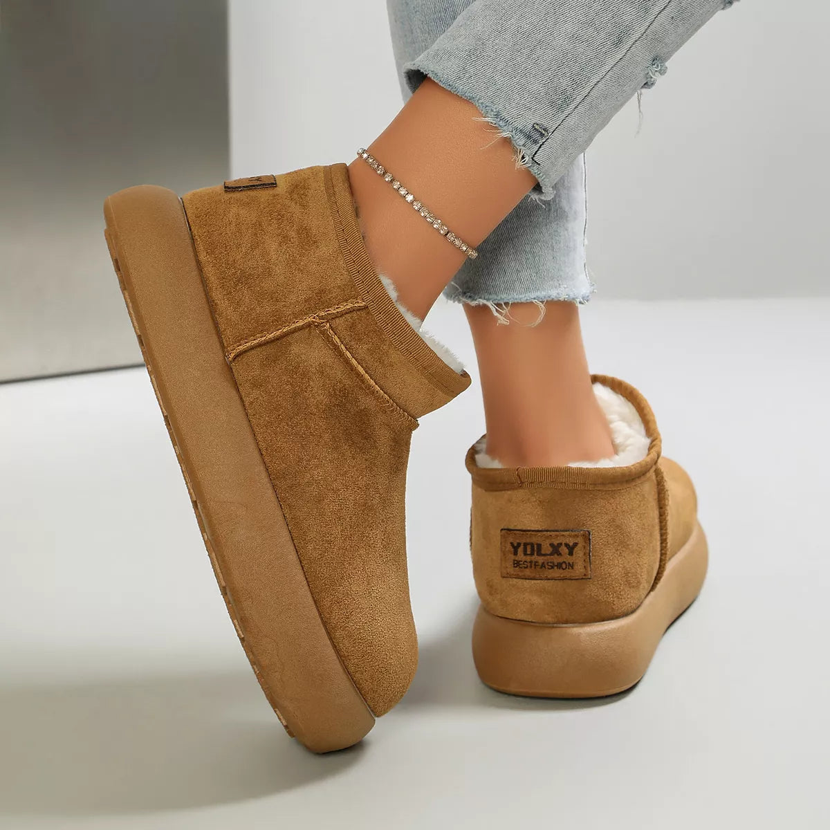 Round Toe Platform Boots