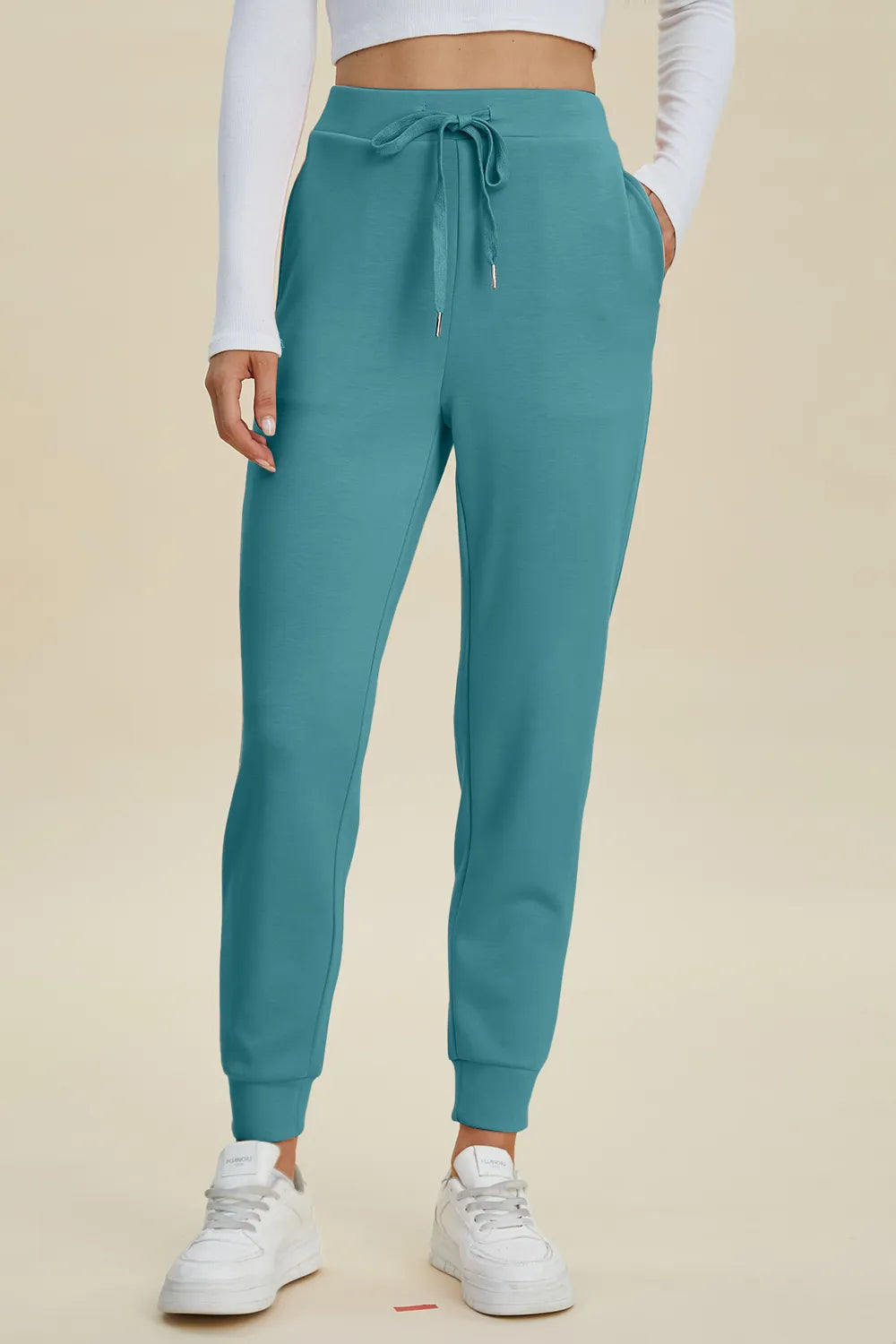 Basic Bae Full Size Air Scuba Drawstring High Waist Joggers, view 7
